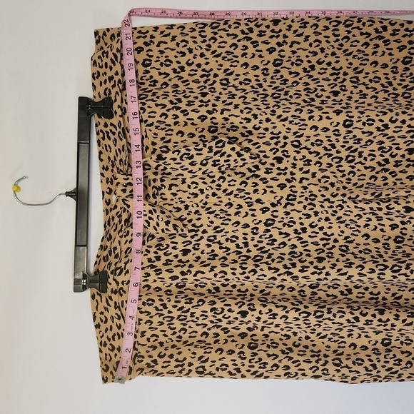 LEITH Nordstrom Animal Print Wide Leg Tie Front Crop High Rise Waist Pants 3X - Picture 9 of 15